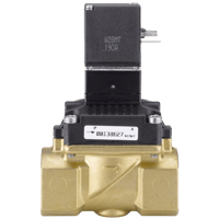 Burkert Servo-Assisted 2/2-Way Diaphragm Solenoid Valve, 6212